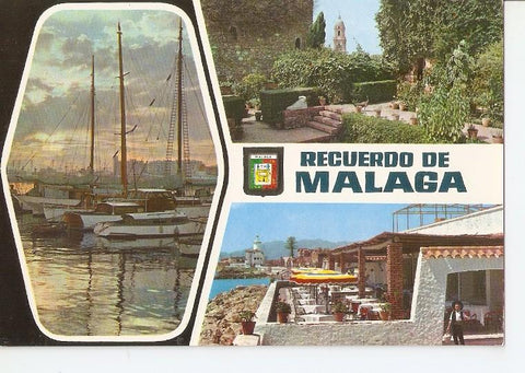 Postal 049351 : Malaga (Costa del Sol). Atardecer en el puerto