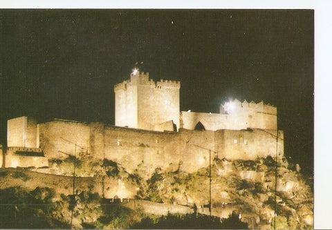 Postal 049883 : Alburquerque (Badajoz). Vista iluminada del Castillo de Luna