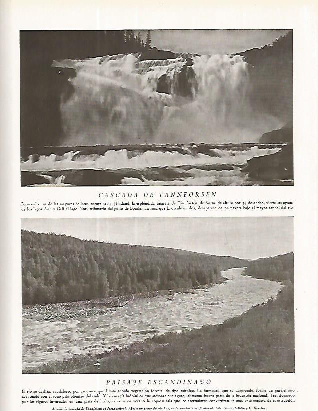 LAMINA 3251: SUECIA. Cascada de Tannforsen. Rio Fax