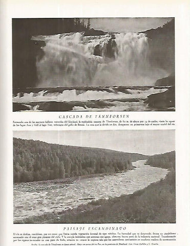 LAMINA 3251: SUECIA. Cascada de Tannforsen. Rio Fax