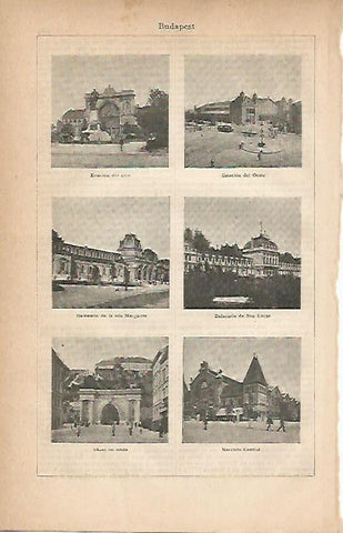 LAMINA ESPASA 11850: Panoramicas de Budapest Hungria