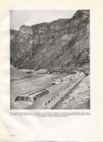 LAMINA GEOGRAFIA 0203: Ferrocarril California Zephyr Estados Unidos