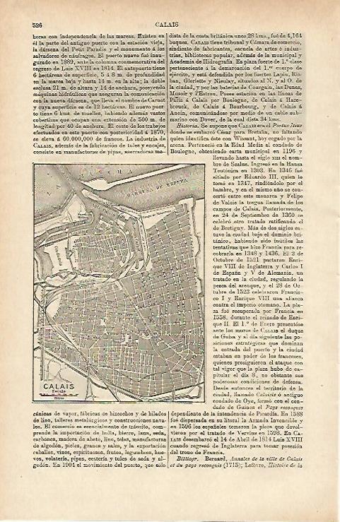 LAMINA ESPASA 14686: Plano de Calais Francia