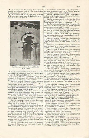 LAMINA ESPASA 14069: Abside de la iglesia de San Salvador de Biaña