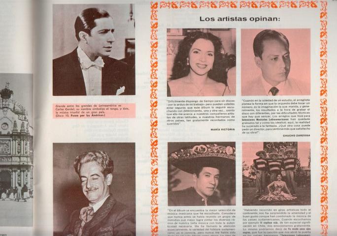 LIBRETO: SELECCIONES MUSICALES HISPANOAMERICANAS  (Readers Digest 1966)