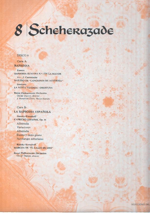 DISCO/VINILO: SHEHERAZADE, Un Festival de Musica Exotica: Disco Numero 08 (Readers Digest 1970)
