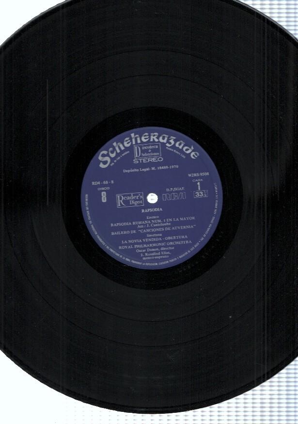 DISCO/VINILO: SHEHERAZADE, Un Festival de Musica Exotica: Disco Numero 08 (Readers Digest 1970)