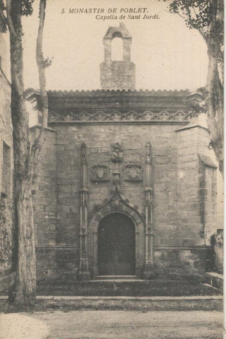 Postal B/N 0109 : Monastir de Poblet: Capella de Sant Jordi