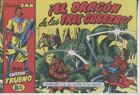El Capitan Trueno facsimil numero 044: El dragon de las tres cabezas