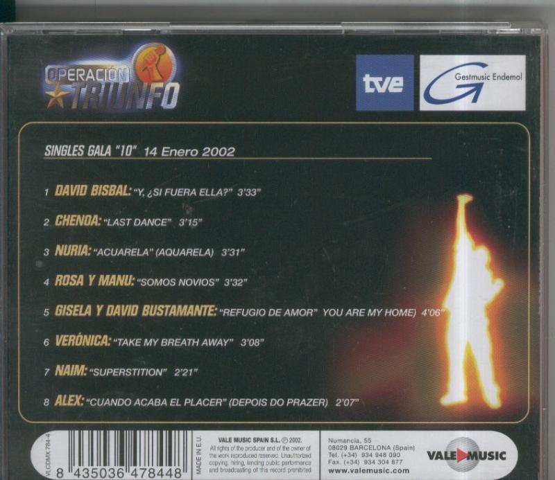 CD: Operacion Triunfo Gala numero 10 del 14.01.2002