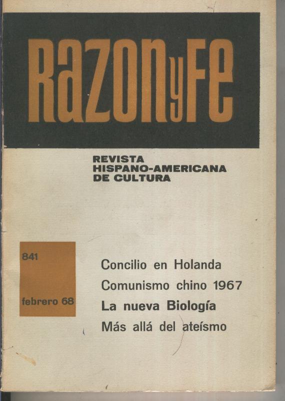 Razon y Fe febrero 1968