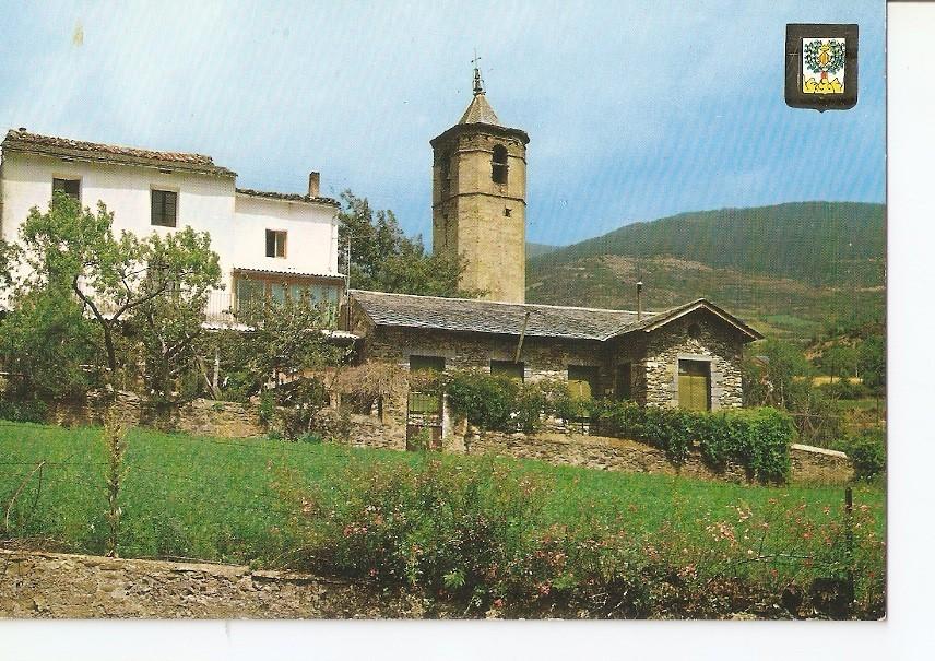 Postal 032394 : Planolas (Gerona). Iglesia y casas