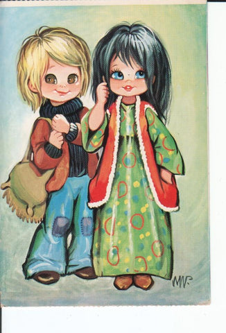 Postal 016964: ILUSTRACION de chicos de los 60 - Pilluelos