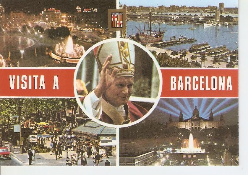 Postal 041978 : Visita del Santo Padre a Barcelona 1982