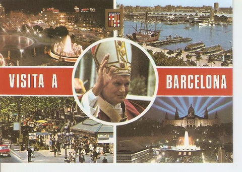 Postal 041978 : Visita del Santo Padre a Barcelona 1982