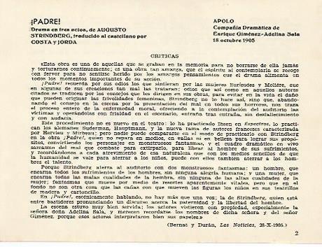 LAMINA 2688: Criticas de Padre. Apolo 18 octubre 1905