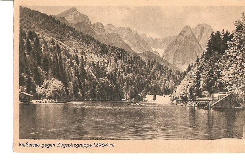 Postal 035983 : Riebersee gegen Zugspitzgruppe