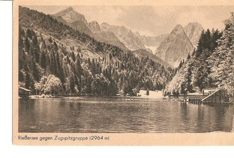 Postal 035983 : Riebersee gegen Zugspitzgruppe