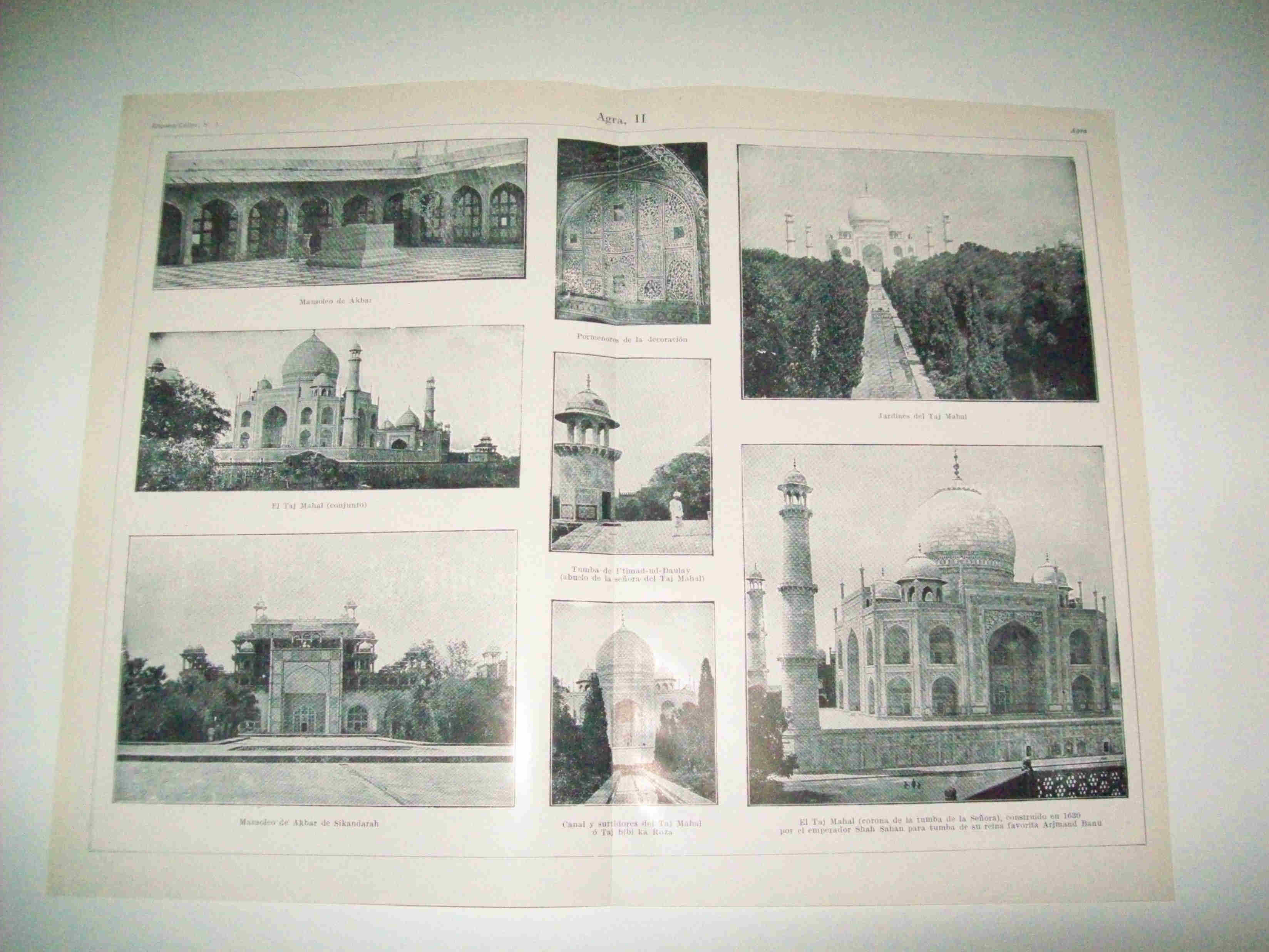 LAMINA ESPASA 15398: Vistas de Agra (India)
