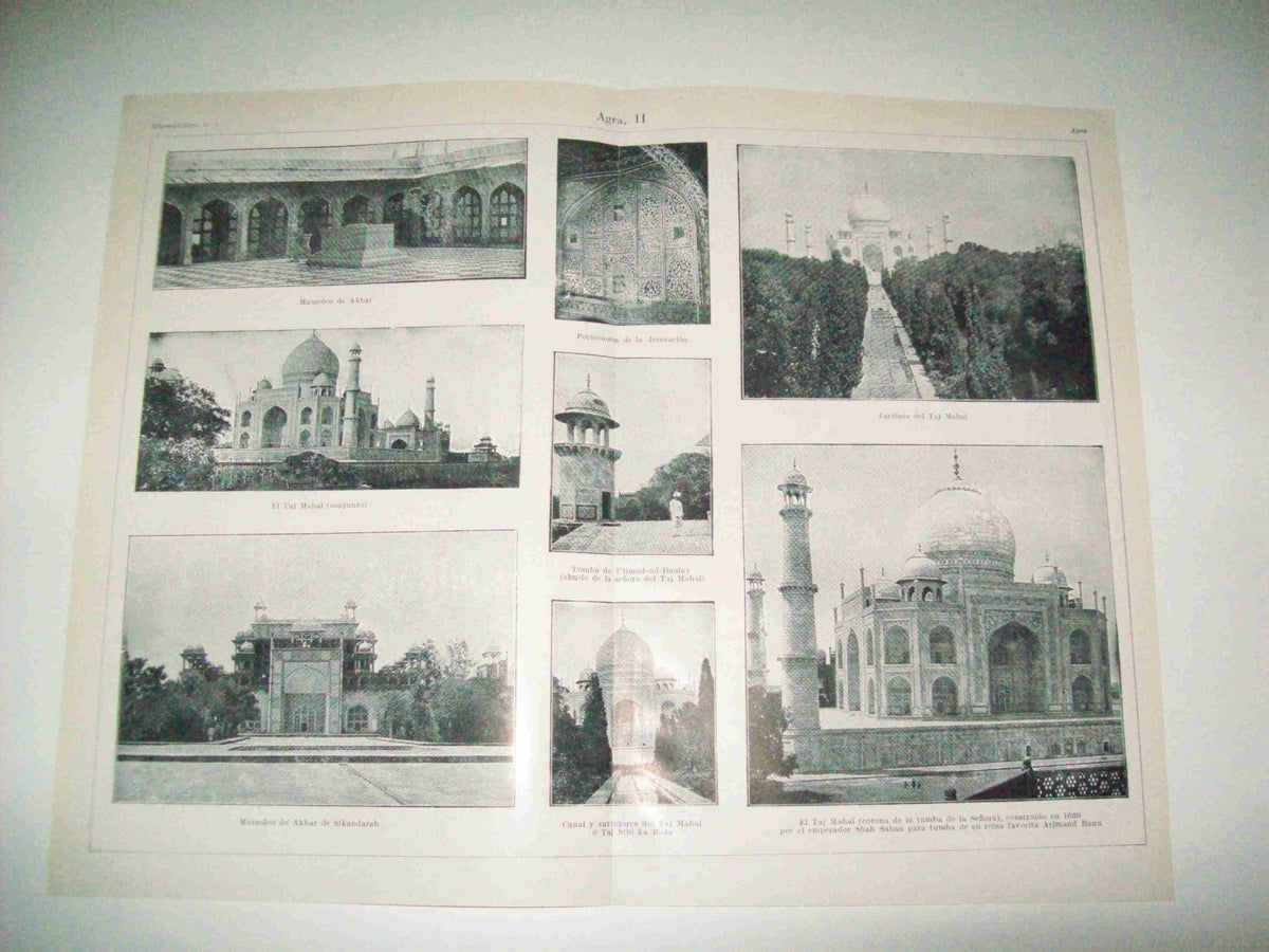LAMINA ESPASA 15398: Vistas de Agra (India)