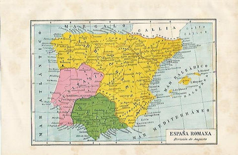 LAMINA ESPASA 15627: Mapa de la España romana