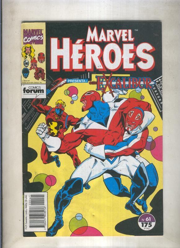 Marvel Heroes numero 61: Excalibur (numerado 3 en trasera)
