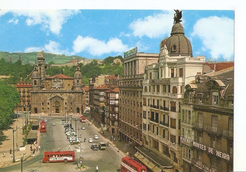 Postal 042335 : Bilbao. Arenal e iglesia de San Nicolas
