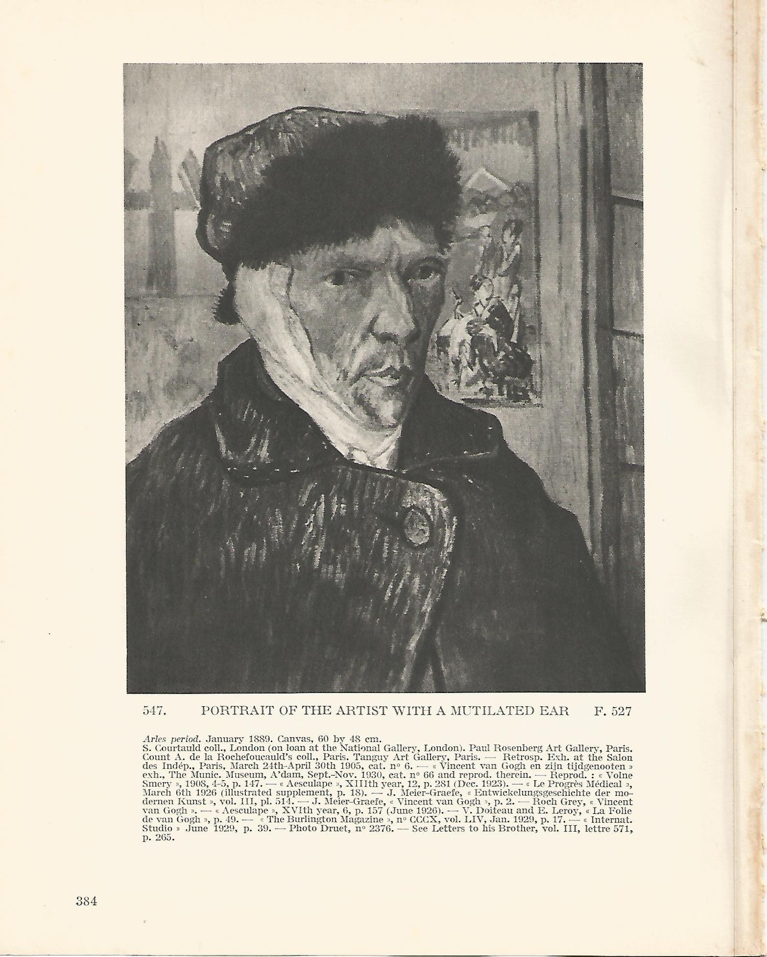 LAMINA 1388: VAN GOGH. Portrait of the Artist with a Mutilated Ear