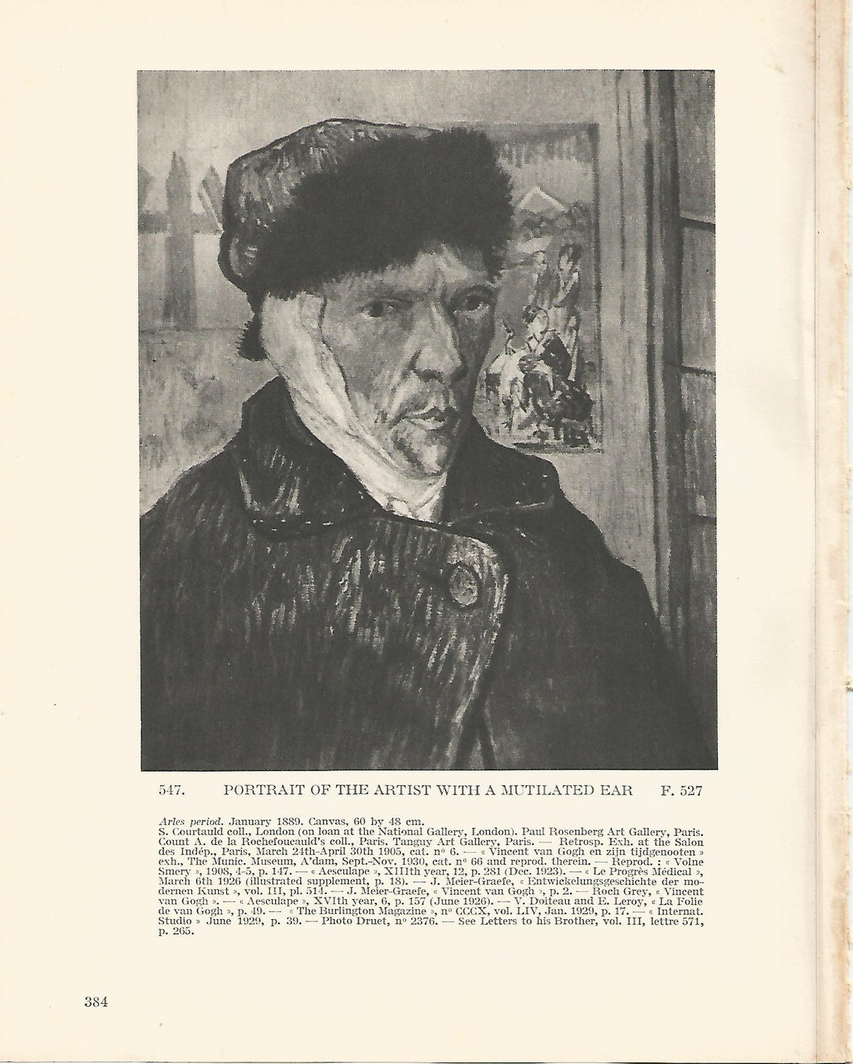 LAMINA 1388: VAN GOGH. Portrait of the Artist with a Mutilated Ear