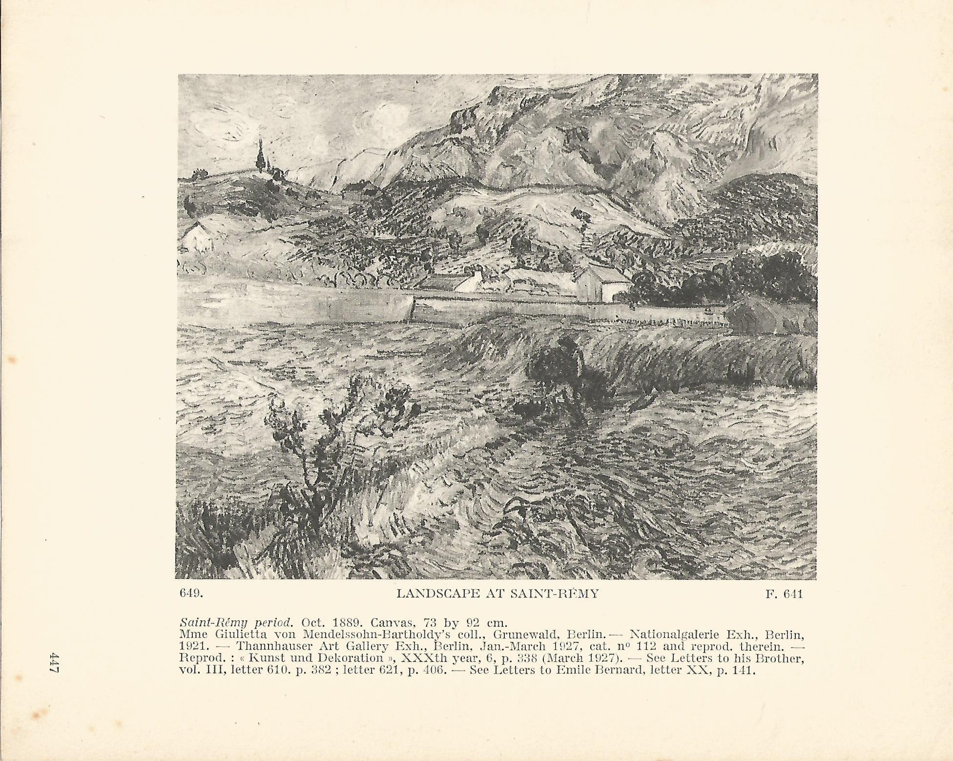 LAMINA 1423: VAN GOGH. Landscape at Saint Remy