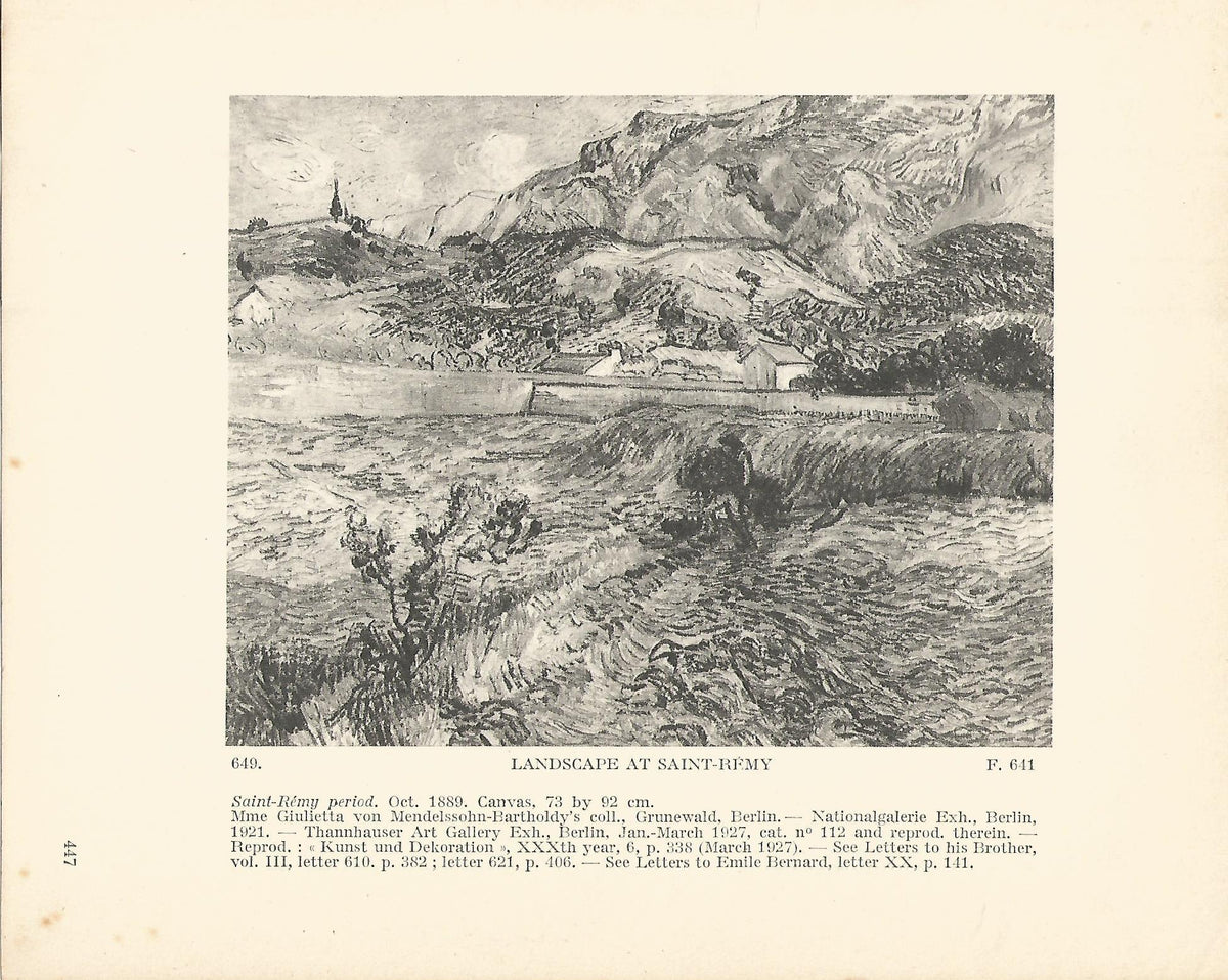 LAMINA 1423: VAN GOGH. Landscape at Saint Remy