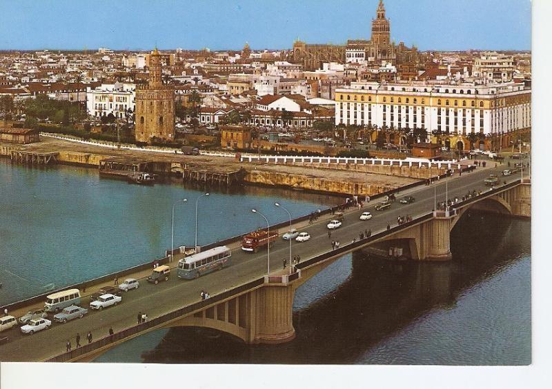 Postal 026557 : Puente de San Telmo, Torre del Oro y Giralda