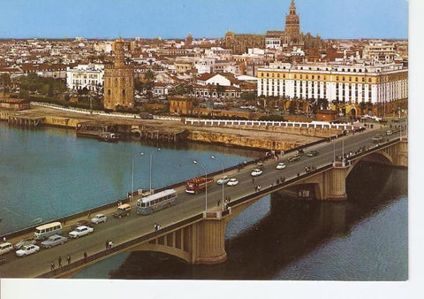 Postal 026557 : Puente de San Telmo, Torre del Oro y Giralda