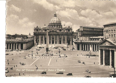 Postal 035897 : Citta del Vaticano. Place St. Pierre et la Basilique
