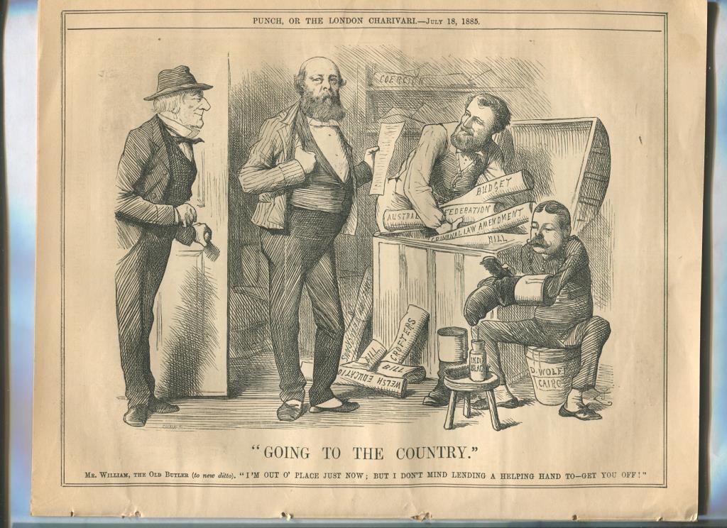 Punch semanario humor ingles de 1885: juego 12 paginas semana 18.07.1885