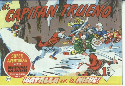 El Capitan trueno facsimil numero 272: Batalla en la nieve