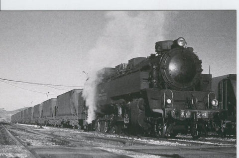 Postal 012342: Locomotora de vapor Andorra 2427 en Andorra (Teruel), febrero 1989