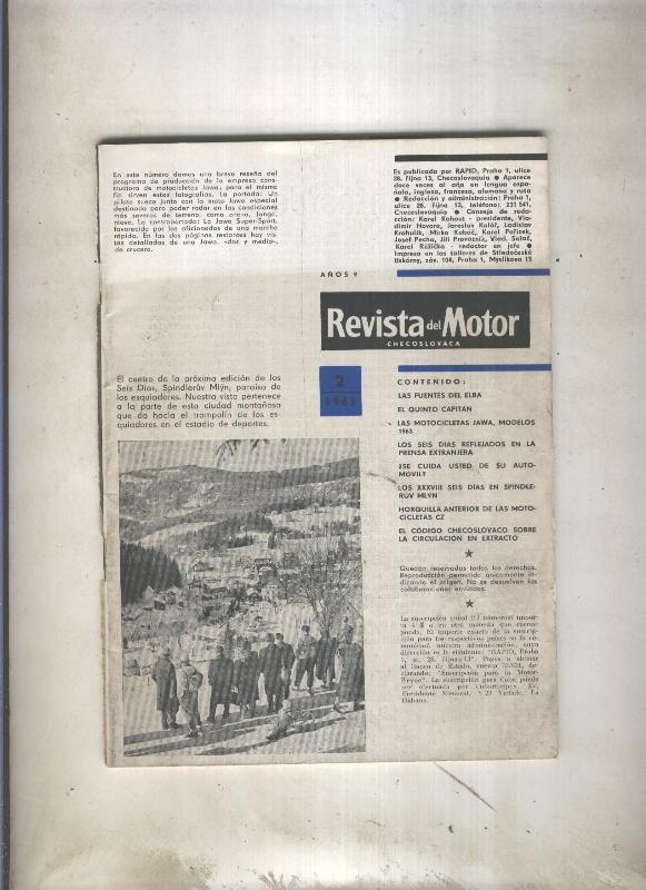 Revista del Motor checoslovaca año 1963