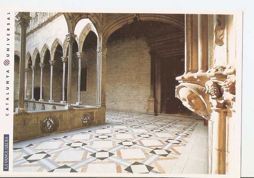 Postal 031916 : Palau de la Generalitat de Catalunya Clautro qe da acceso al Salon de Sant Jordi y al Pati del Tarongers