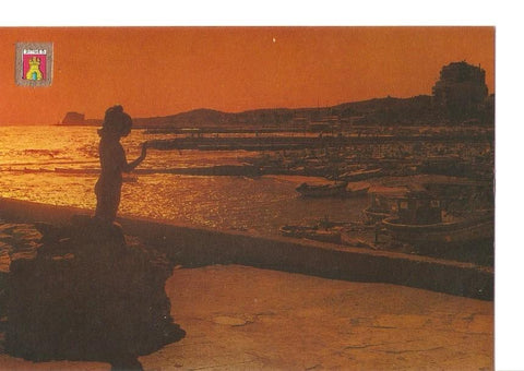 Postal 032482 : Sitges. Platja dOr. Atardecer