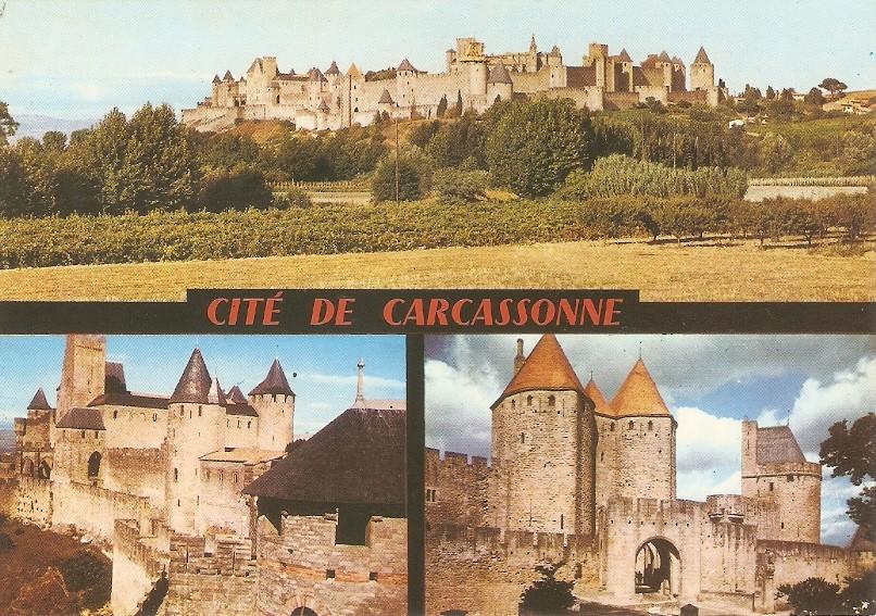 Postal 032502 : Cite de Carcassonne (Aude). Château Comtal et Tour Wisigothe 