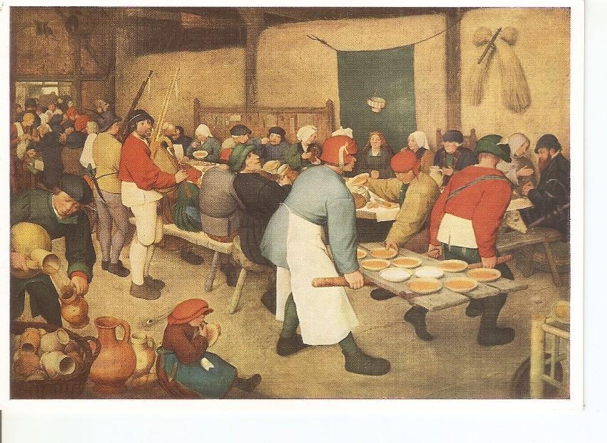 Postal 035324 : Wien Kunsthistorisches Museum. Pieter Bruegel d. A. Bauernhochzeit. The peasants wedding