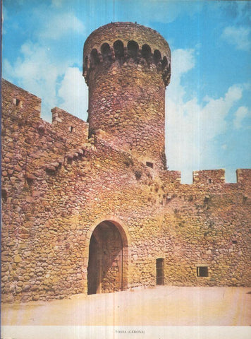 Lamina Castillos de España Edicion 1967 No.011: CASTILLO DE TOSSA (Girona)