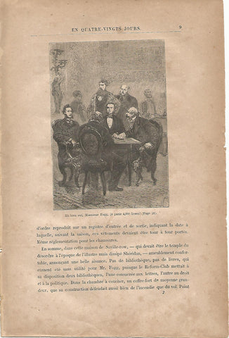 LAMINA 1198: VERNE. Eh bien oui Monsieur Fogg je parie 4000 livres!