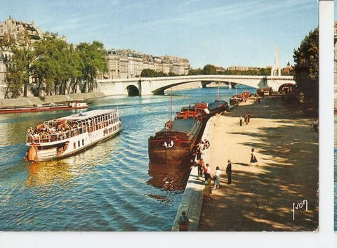 Postal 046983 : La Seine au quai de la Tournelle. Paris
