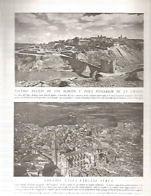 LAMINA 3049: ESPAÑA. Puente de San Martin de Toledo. Vissta parcial aerea de Toledo