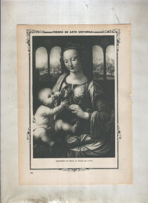 Lamina 020: la Virgen del clavel de Leonardo da Vinci