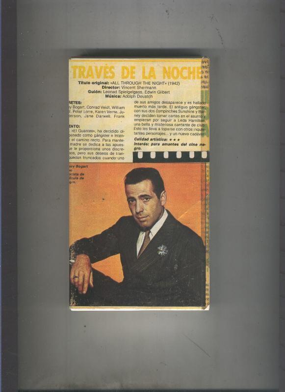 Video VHS. A traves de la noche (H.Bogart)