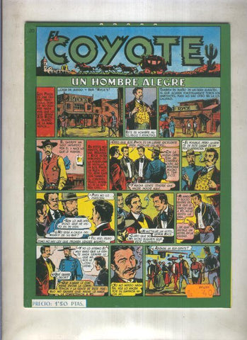 El Coyote facsimil numero 020: Un hombre alegre (numerado 1 en trasera)