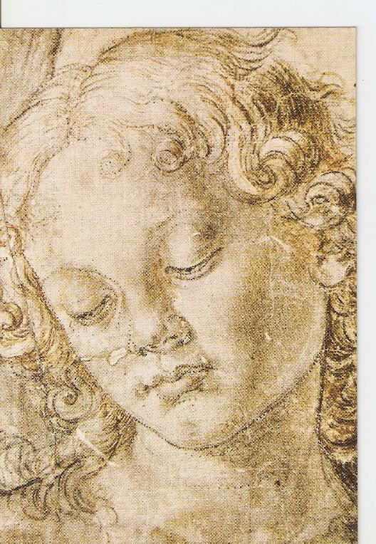 Postal 021939 : Gab. Disegni e Stampe, Verrocchio - testa muliebre
